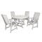 Highwood Usa Weatherly 5pc Round Outdoor Patio Furniture Dining Set AD-DNW48-WHE - alternate 1